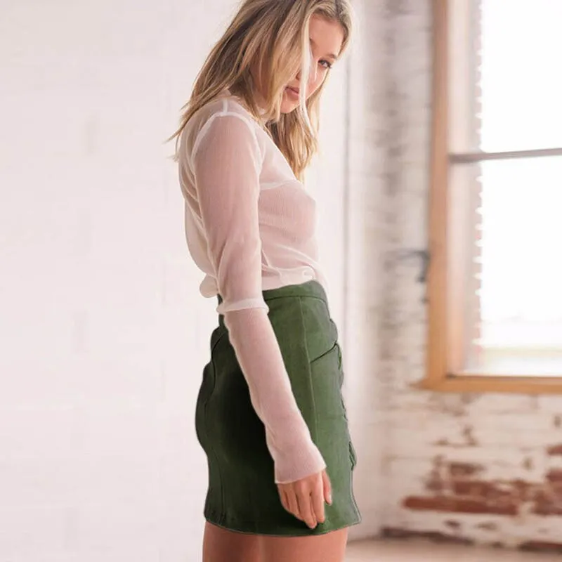 Eva Leather Mini Skirt