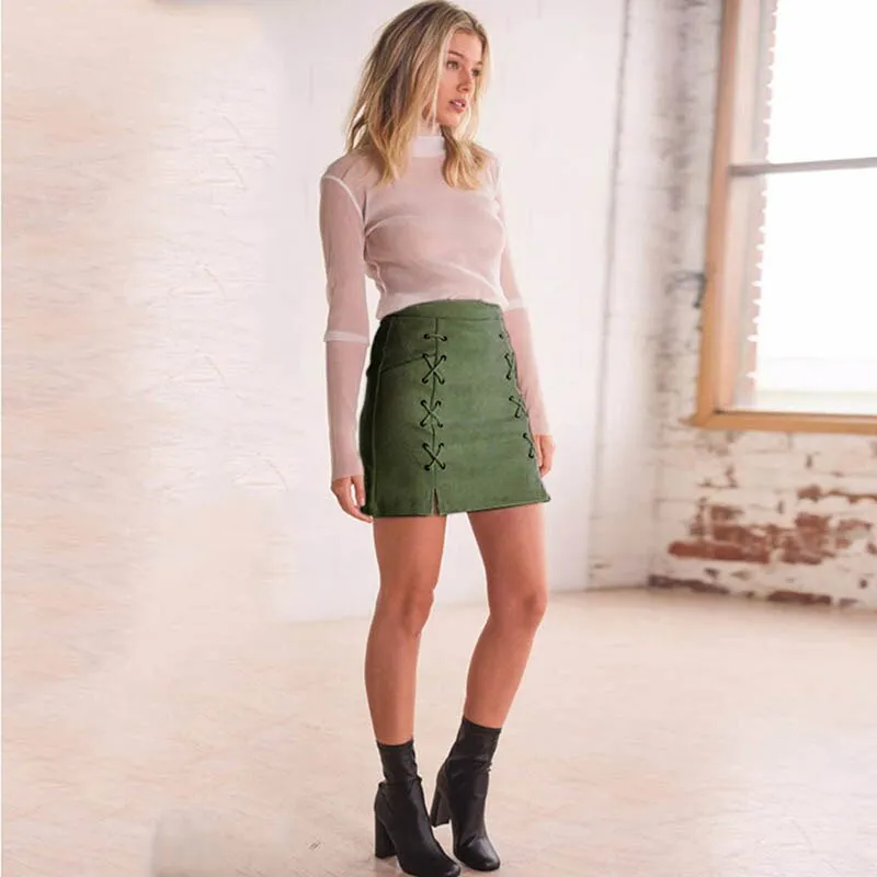 Eva Leather Mini Skirt