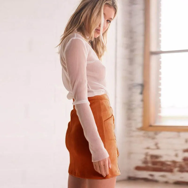 Eva Leather Mini Skirt