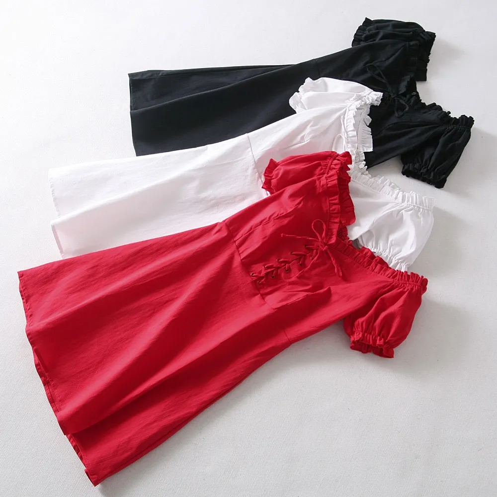 Dishy Mini Ruffle Dress