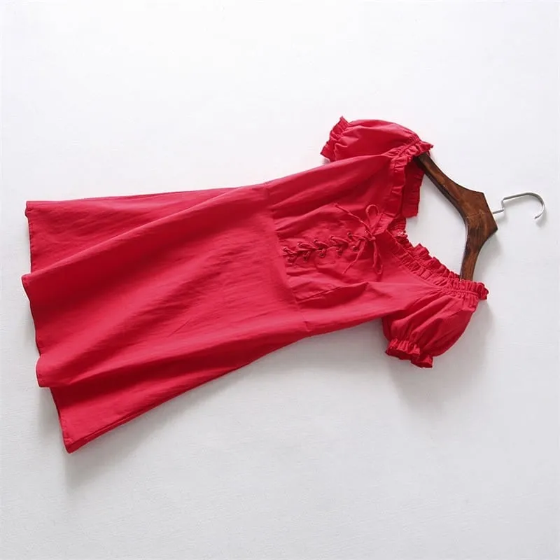 Dishy Mini Ruffle Dress