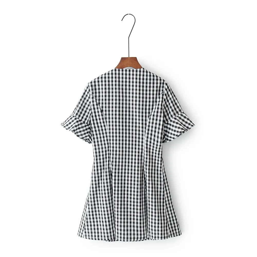 Vida Gingham A-LINE Dress