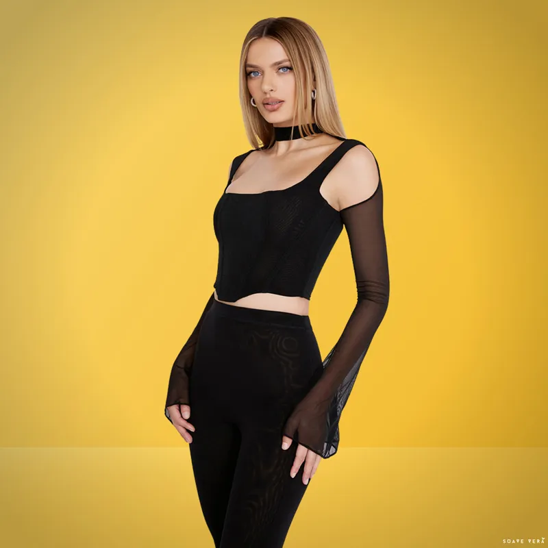 Hazel Fishbone Crop Top