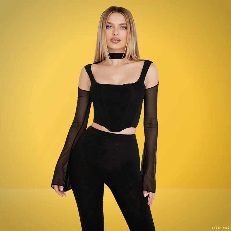 Hazel Fishbone Crop Top