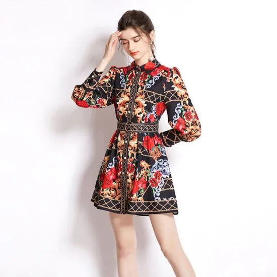 Kairi Brocade A-LINE Dress