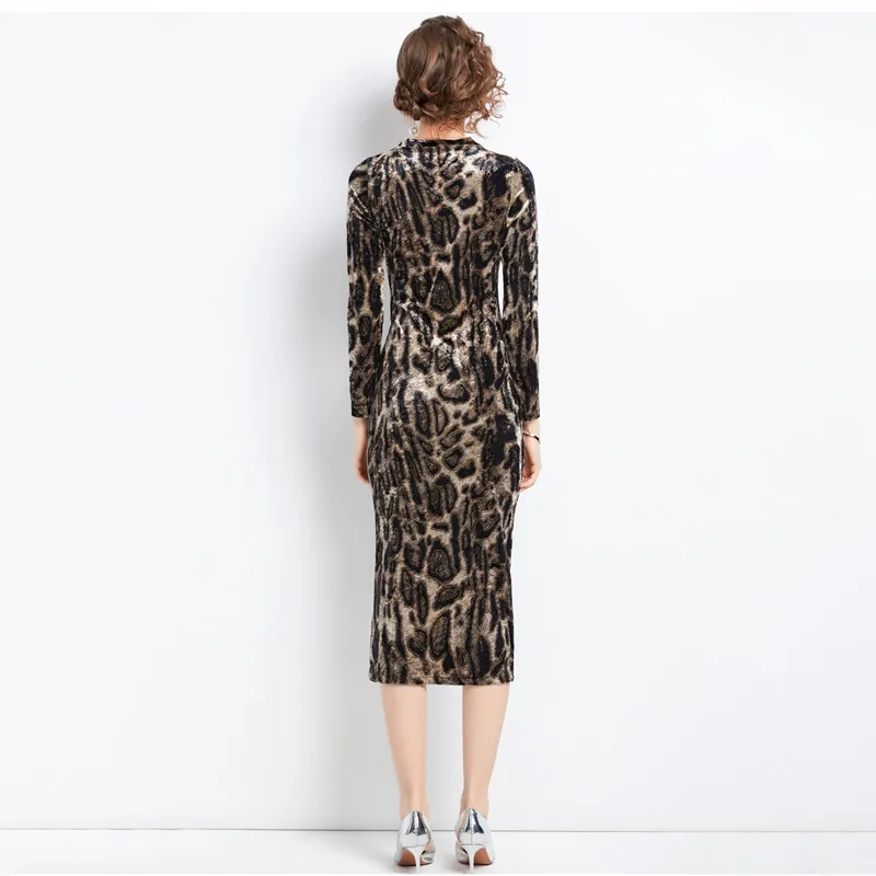Kelsey Leopard French Dress