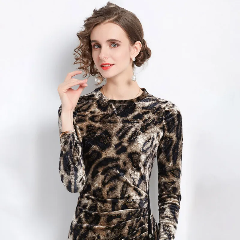 Kelsey Leopard French Dress