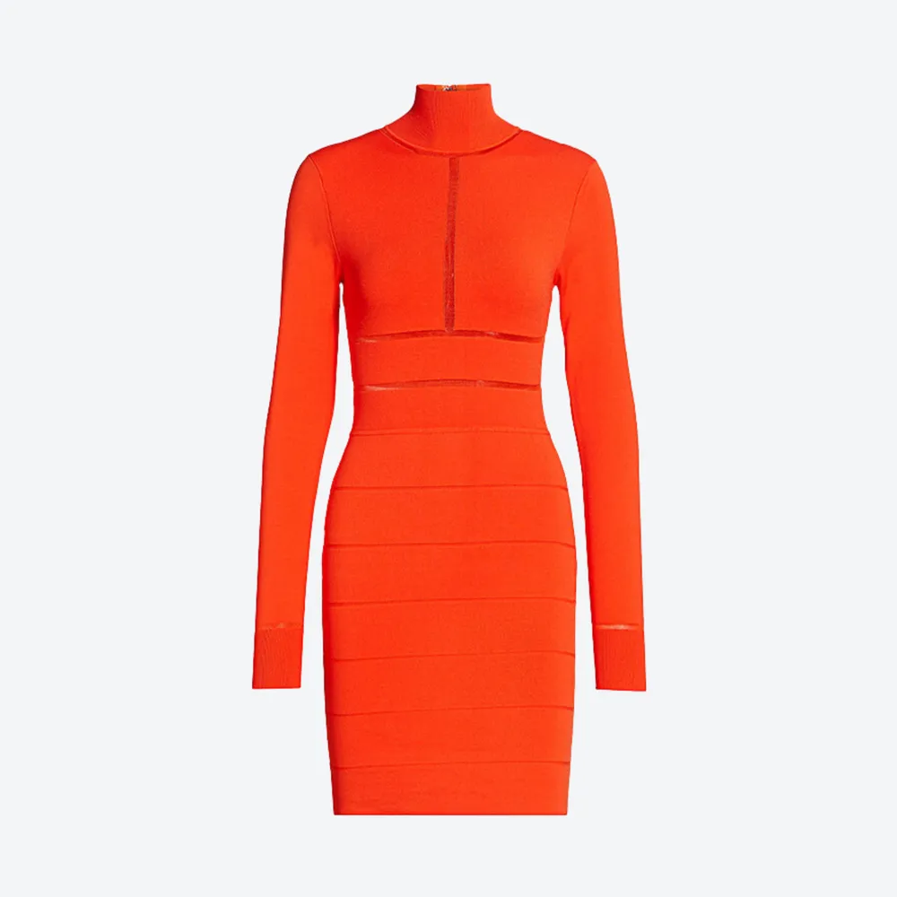 Jori Orange Bodycon Dress