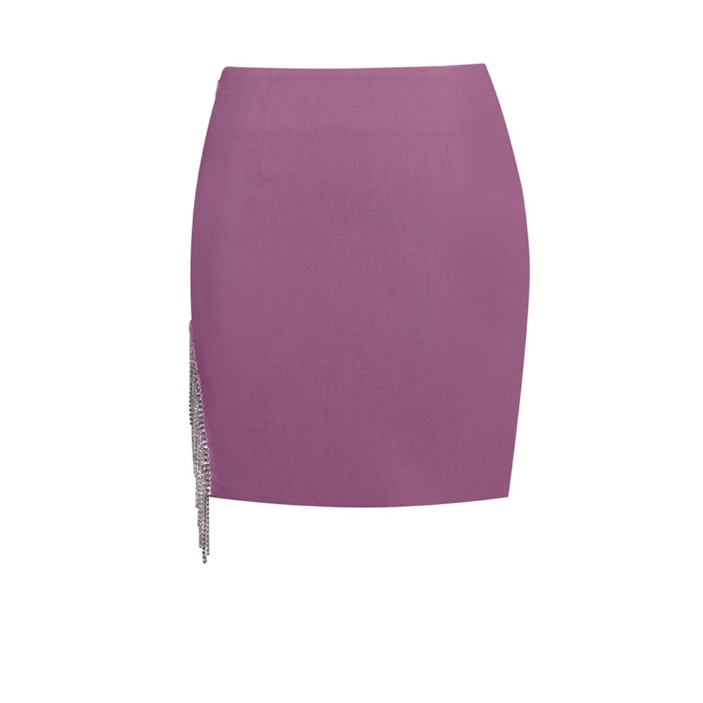 Quin Rhinestone Purple Dress