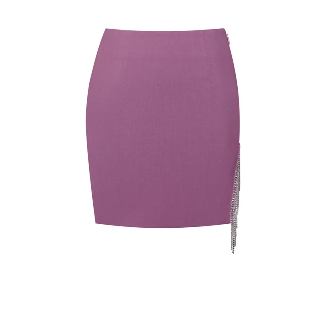 Quin Rhinestone Purple Dress