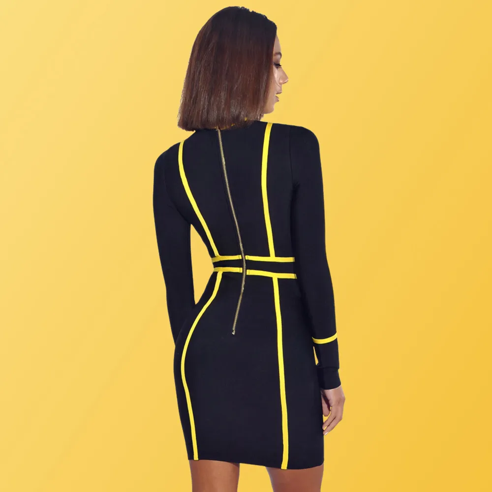 Vaga Striped Bandage Dress