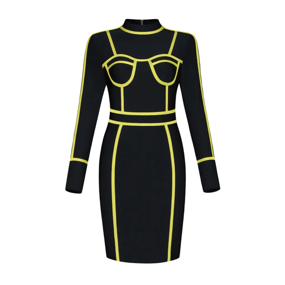 Vaga Striped Bandage Dress