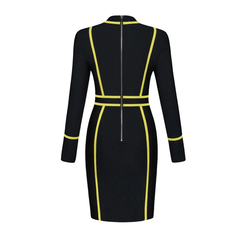 Vaga Striped Bandage Dress