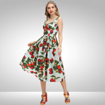Strawberry Midi Dress 